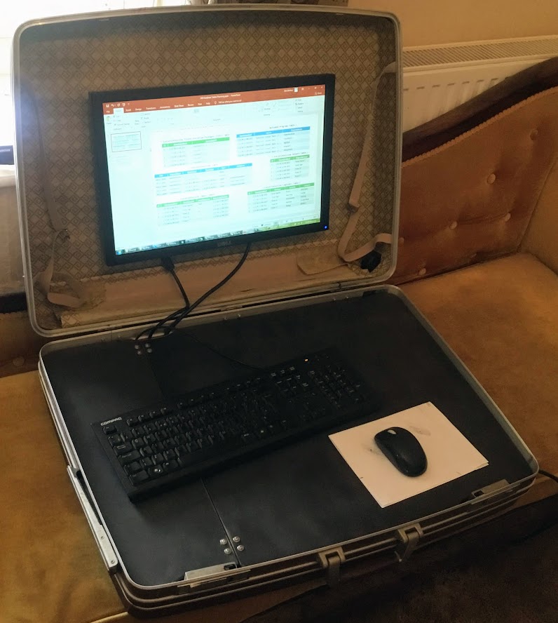 Optiplex with a monitor in a Suitcase