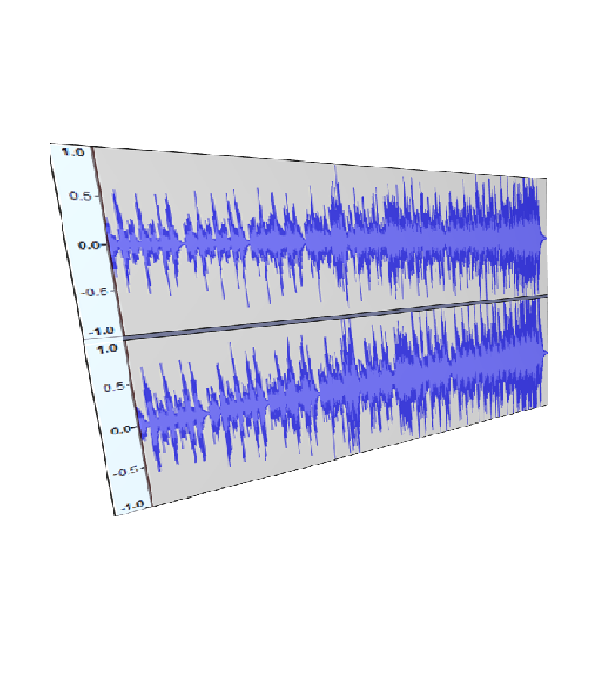 A Waveform on a blue background
